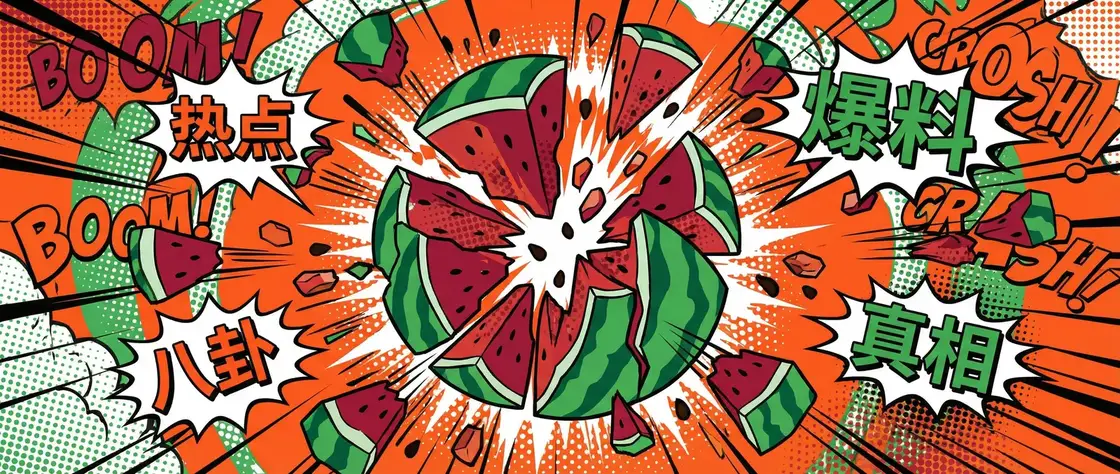 吃瓜暗网 今日头瓜爆炸漫画横幅